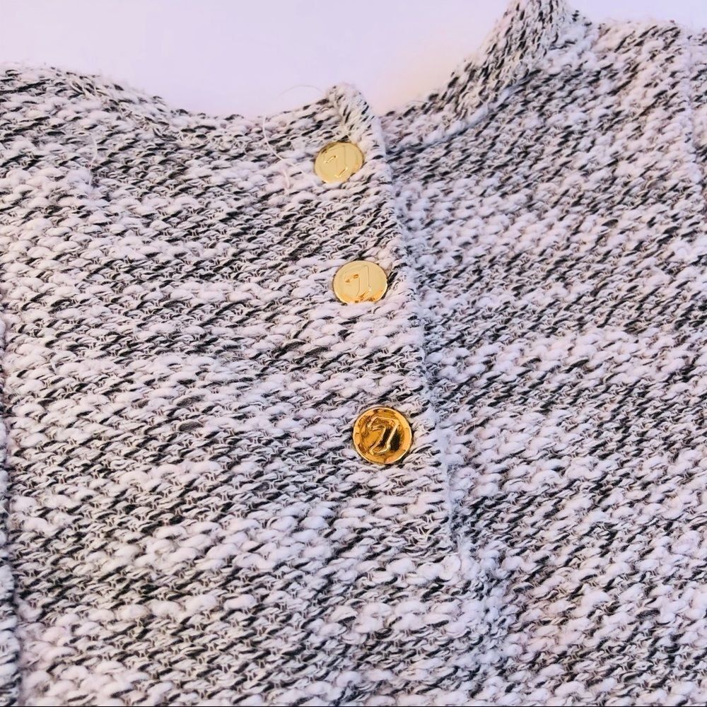 7 For All Mankind Girls White Black Sweater Top - Picture 5 of 7